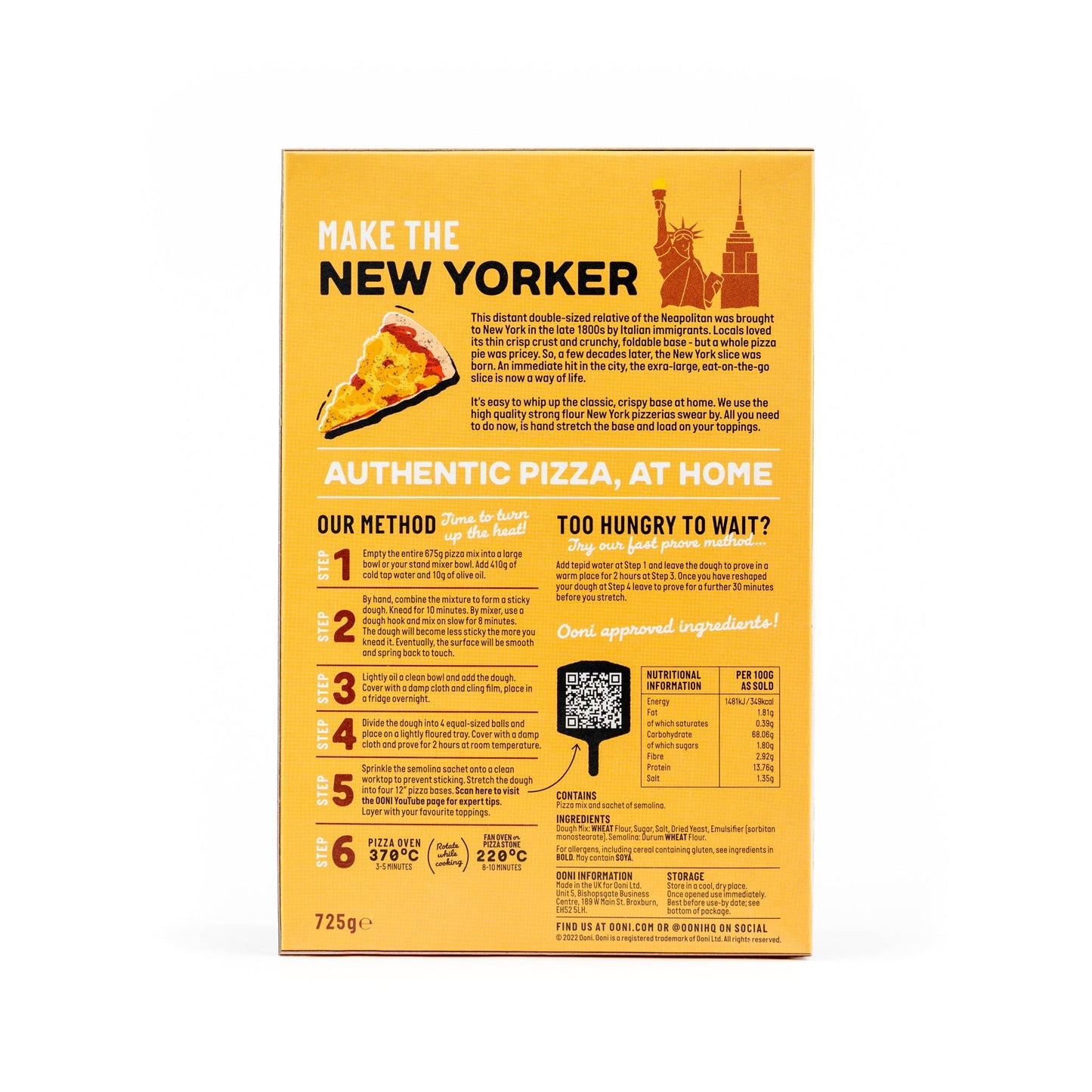 Ooni New York Pizza Dough Mix (725g)